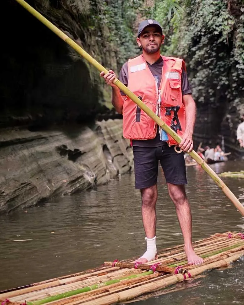 adel enjoys rafting on the khum
