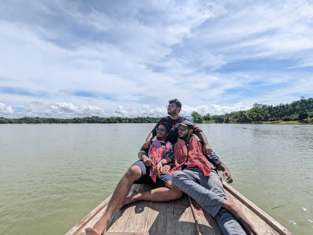 Enjoying the boat ride