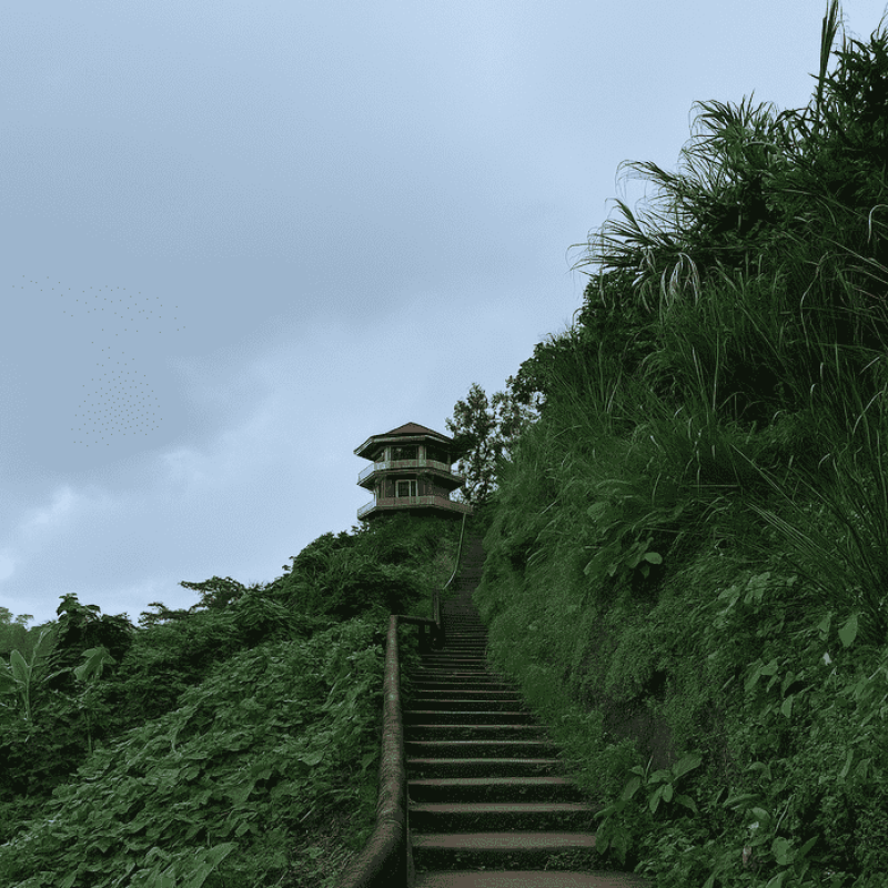 path to Risang waterfall